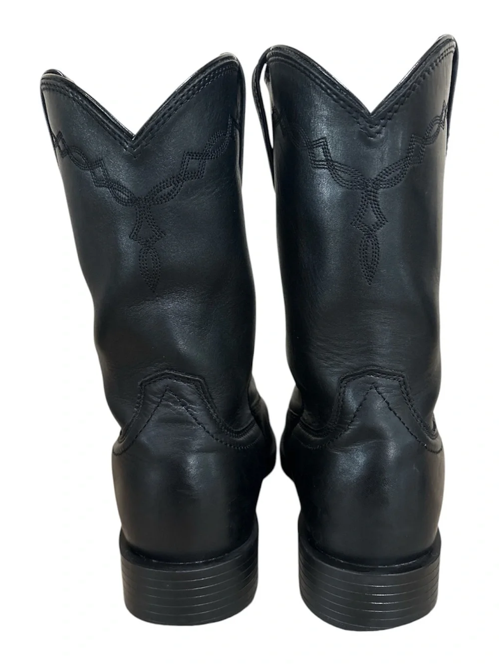 Ariat Cowboy Boots Men’s Heritage Leather Roper 11D Western Pull On Black 35501